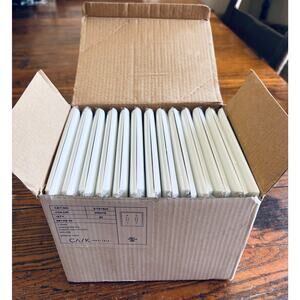 NIB Decorative White 2 Gang Electrical Double Light Switch Cover Wall Plate 25PK